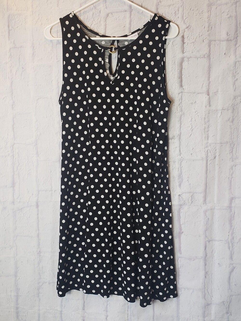 LASCANA Sleeveless Polka Dot Shift Popover Dress 10